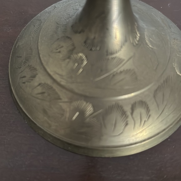 Antique brass candlesticks - Picture 2 of 4